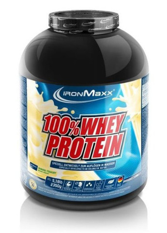 100% Whey Protein 2350 g (банка) /47 servings/ Banana Yogurt Ironmaxx (256721485)