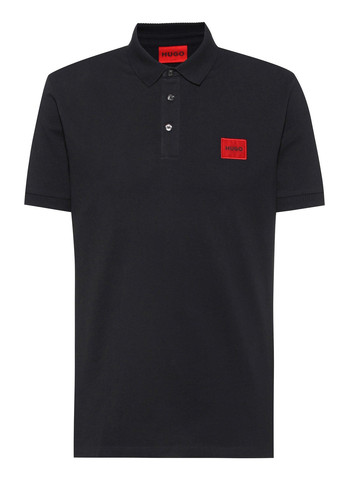 Поло чоловіче Hugo Boss cotton-piqué regular-fit polo shirt with red logo label (258253698)