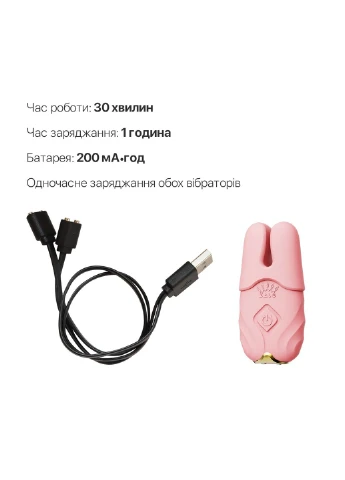 Смарт-вибратор для груди - Nave Coral Pink, пульт ДУ, работа через приложение Zalo (277236504)