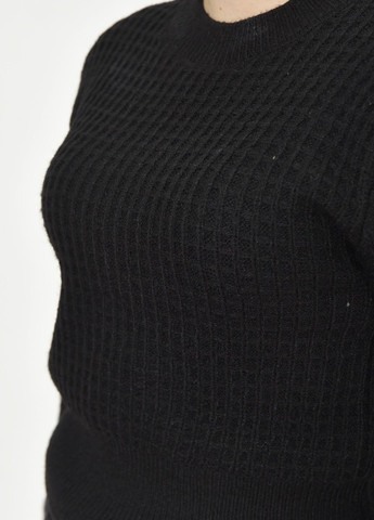 Черный демисезонный свитер женский черного цвета размер 46 джемпер Let's Shop