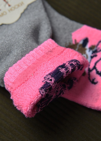 Шкарпетки дитячі махрові для дівчинки сірого кольору Let's Shop (269387479)