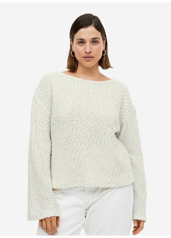 Світло-бежевий демісезонний жіночий свобідний светр н&м (56381) s світло-бежевий H&M