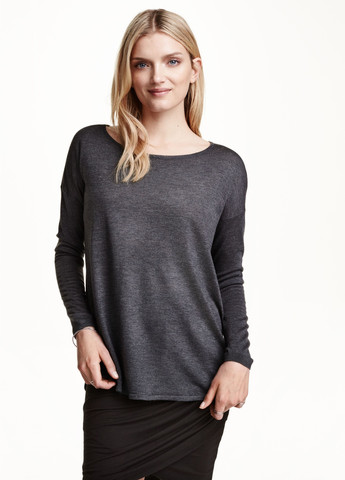 Серый джемпер,сірий, H&M