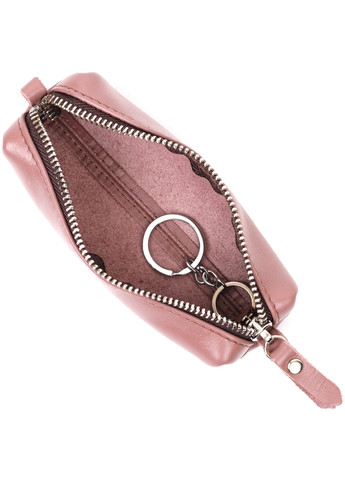 Стильная женская кожаная ключница 16791 Пудровый Grande Pelle (267507138)