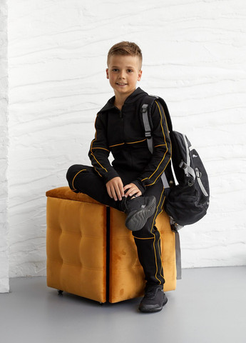 Спортивний костюм на хлопчика колір чорний/жовтий р.110 408234 New Trend (259034459)