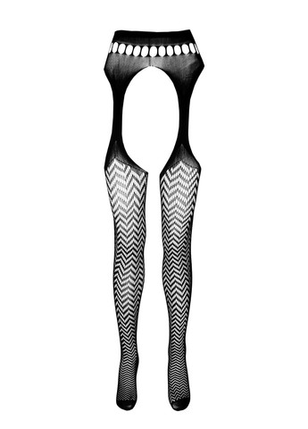 Еротичні колготки-бодістокінг ECO S002 black, з доступом, геометричне плетіння Passion (269007059)