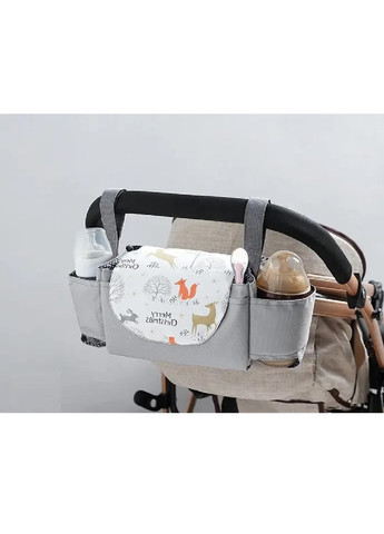 Органайзер сумка на ручку детской коляски компактный универсальный портативный на липучках полиэстер 12.5х22х8 см (475082-Prob) Unbranded (262083039)