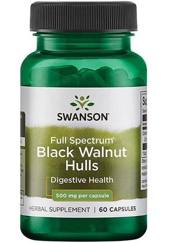 Full Spectrum Black Walnut Hulls 500 mg 60 Caps Swanson (275332978)