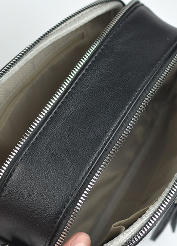 Чорна замшева жіноча маленька сумка крос-боді на два відділення через плече Yirui (270855539)