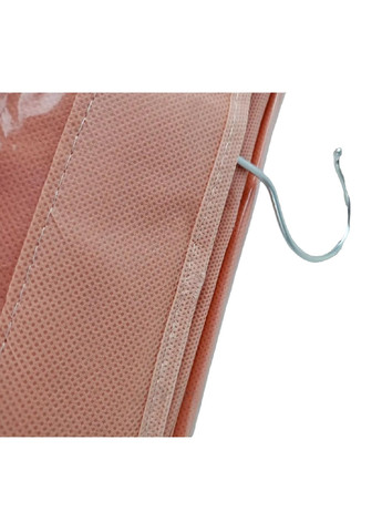 Органайзер вішалка підвісний двосторонній для зберігання сумок на 6 прозорих відділень 81х35 см (475963-Prob) Кораловий Unbranded (275068678)