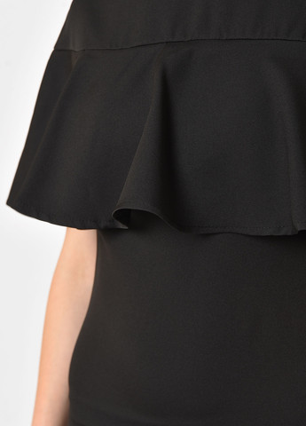 Черное вечернее платье женское черного цвета размер s клеш Let's Shop однотонное