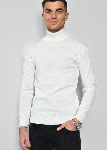 Білий демісезонний гольф чоловічий білого кольору пуловер Let's Shop