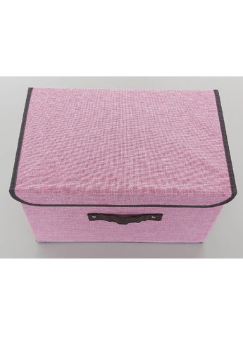 Набор органайзеров ящик бокс короб для хранения вещей одежды белья игрушек с крышкой на липучке (474610-Prob) Розовый Unbranded (259109594)
