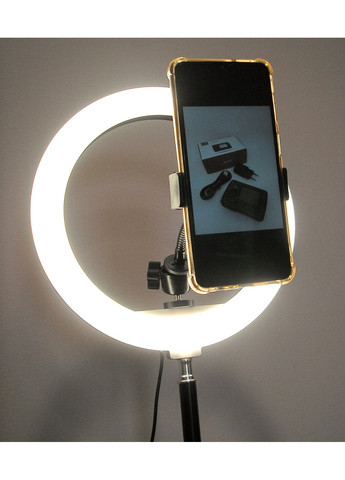 Комплект лампа кільцева + штатив стійка 2,1 м LED кільце 30 см тримач для телефона та кріпленням під штатив No Brand (260517667)