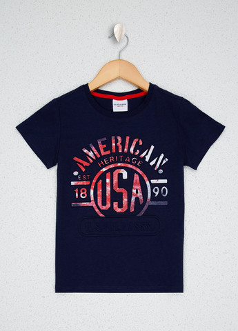 Темно-синяя детская футболка-футболка u.s/ polo assn. на мальчика для мальчика U.S. Polo Assn.