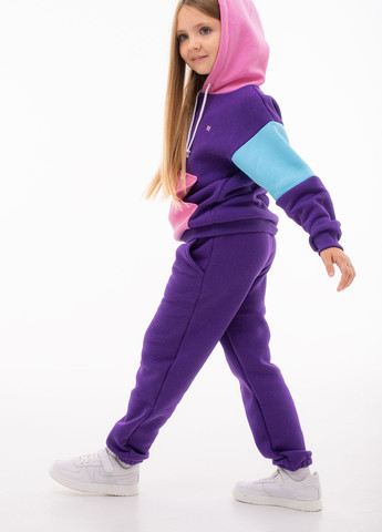 Утеплений дитячий спортивний костюм на флісі для дівчинки Kindamor warm beauty (264385328)
