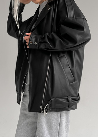 Черная демисезонная куртка косуха Liton
