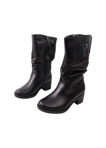 сапоги женские черные натуральная кожа SAVIO