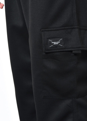 Спортивні штани чоловічі напівбатальні чорного кольору Let's Shop (277609073)