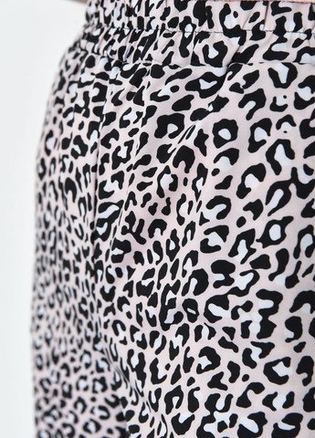Штани жiночi літні бежевого кольору з леопардовим принтом Let's Shop (275094905)