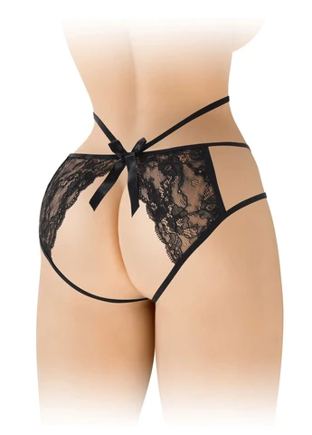 Черный трусики с открытой попкой nadia Fashion Secret