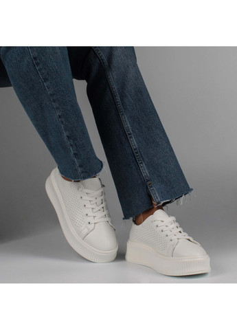 Белые демисезонные женские кроссовки 198983 Renzoni