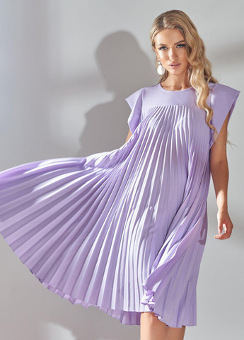 Фіолетова сукнi норма сукня у складку пліссе (4889) Lemanta
