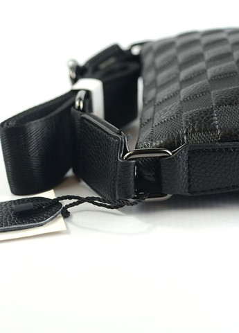 Мужская кожаная маленькая сумка черного цвета, молодежная красивая сумочка из натуральной кожи No Brand (266701141)