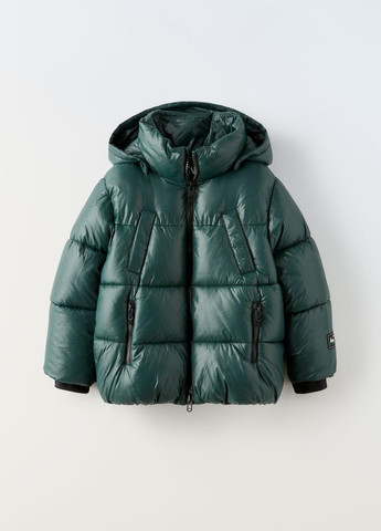 Темно-зелена зимня куртка дитяча пуховик 5992/763 зелений Zara
