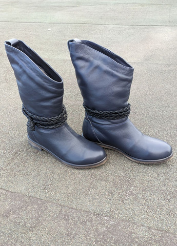 Теплі зимові чоботи з натуральної шкіри на невеликих підборах InFashion чоботи (268370188)
