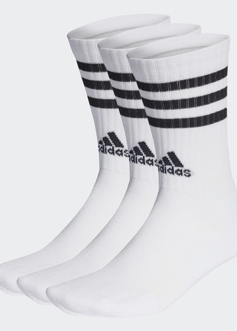 Три пари шкарпеток 3-Stripes Cushioned Crew adidas (259636936)