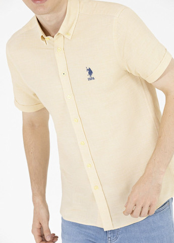 Светло-желтая рубашка U.S. Polo Assn.