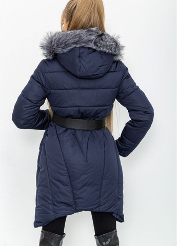 Темно-синяя зимняя куртка женская зимняя на синтепоне темно-синяя Let's Shop