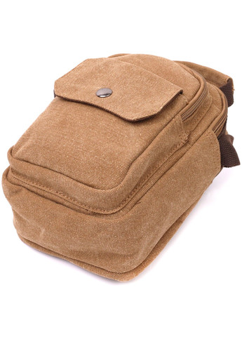 Практична невелика чоловіча сумка із щільного текстилю 22220 Коричневий Vintage (267932200)