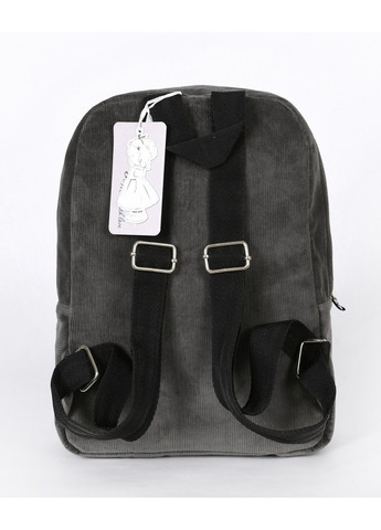 Женский небольшой городской рюкзак из вельветовой ткани темно серого цвета No Brand (258591339)