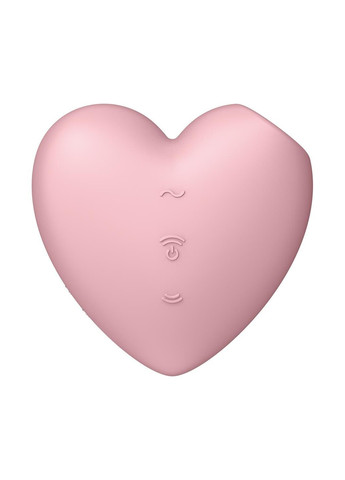 Вакуумный стимулятор-сердечко с вибрацией Cutie Heart Light Red Satisfyer (277236607)