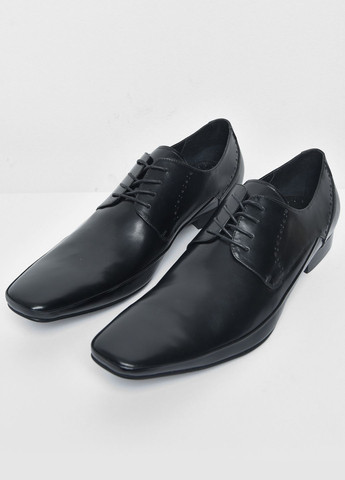 Классические черные мужские украинские туфли Let's Shop на шнурках