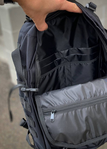 Тактический черный рюкзак со стропами molle на 30 литров Voin No Brand (258430124)