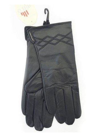 Зимові теплі чорні жіночі рукавички з натуральної шкіри BR-S (262087233)