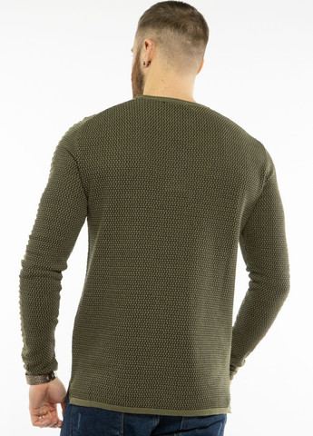 Оливковый (хаки) демисезонный свитер однотонный (хаки) Time of Style