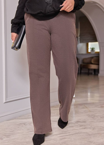 Женские теплые брюки цвет коричневый р.50/52 446240 New Trend (271557946)