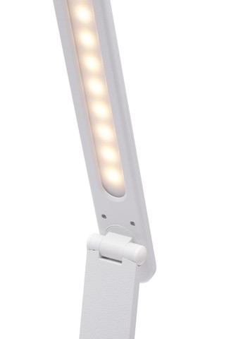 Настольная лампа светодиодная аккумуляторная 400Lm со сменой цвета белая кожа 3 режима Led (257160318)