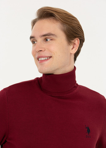Бордовий светр чоловічий U.S. Polo Assn.