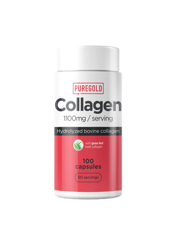 Капсули Бичачого Колагену Collagen - 100 капсул Pure Gold Protein (269462265)