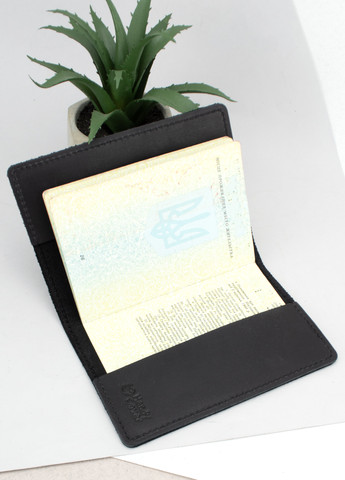 Обкладинка на паспорт шкіряна HC0073 чорна HandyCover (269368236)