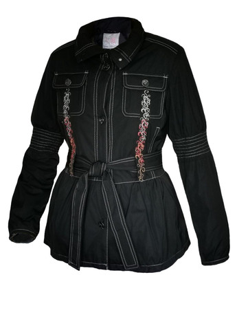 Чорна демісезонна куртка демісезонна жіноча Mila Nova