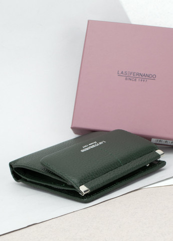 Жіночий шкіряний гаманець Las 209-103B маленький темно-зелений Fernando (276715199)