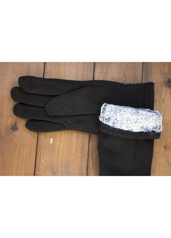 Рукавички жіночі чорні трикотажні 8154 BR-S (261486799)