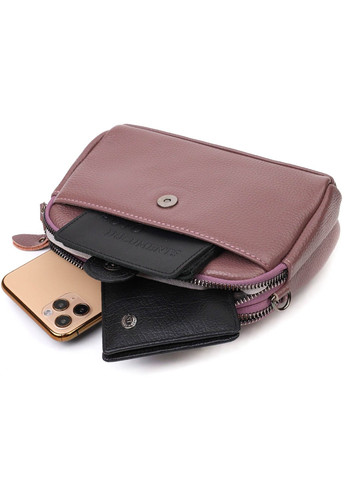 Чудова сумка-клатч у стильному дизайні з натуральної шкіри 22126 Пудрова Vintage (260359775)