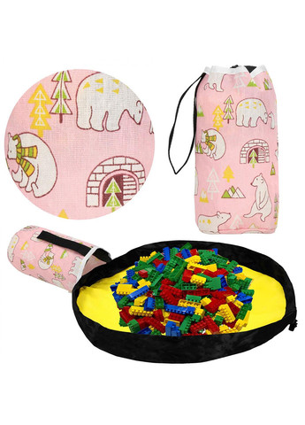 Кошик-сумка для зберігання з килимком 2 л текстильний для іграшок та аксесуарів HA0131 Springos (258235123)